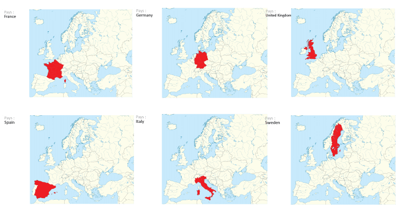 Europe geography flashcard slides for baby